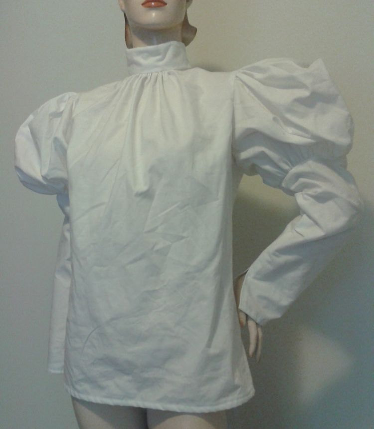 plus size white victorian blouse