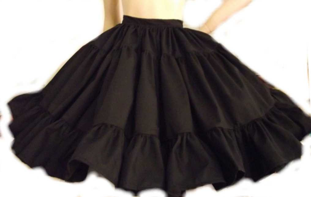 Gothic Lolita Skirt Full Gathered Ruffle Skirt Goth Loli Steampunk Black Custom Size Plus Size Made To Measure Cotton Fabric