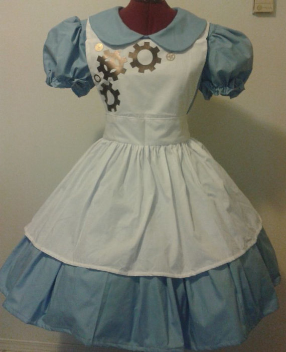 Steampunk Alice In Wonderland Costume Gothic Lolita Dress Apron