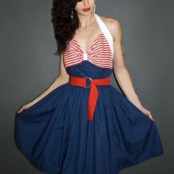 rockabilly sailor dress